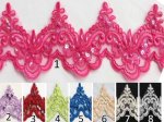 Embroidered Beaded/Sequin Venice Lace Trims (image for) Embroidered Beaded/Sequin Venice Lace Trims